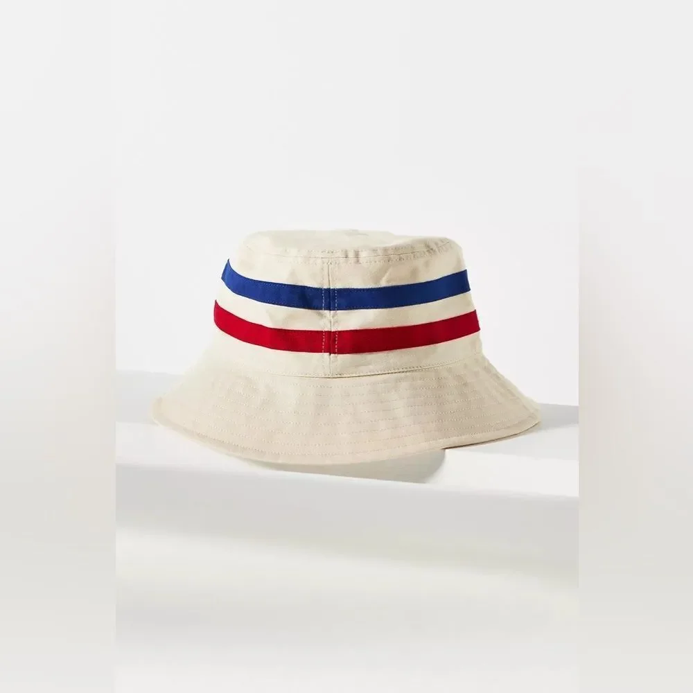 NWT Anthropologie Stripe Bucket Hat One Size